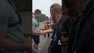 Giving Pizza To The Homeless motivation god food blessed faith humanity help