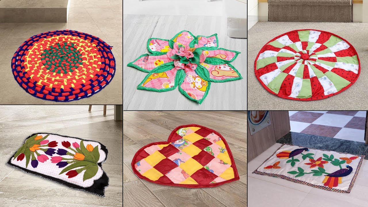 7 Beautiful Doormat ideas Making at Home !!! Handmade Craft Ideas YouTube