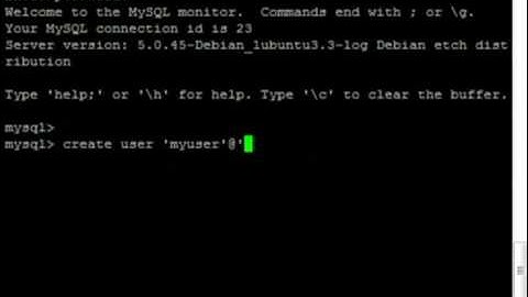Microsoft Excel, SQL & Internet Tips : Creating a User in MySQL