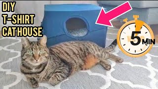 DIY Cat House - EASY‼️👕 by Samo Tries Cat Stuff 203 views 1 month ago 1 minute, 11 seconds