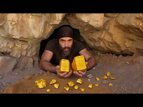 I Found a Gold Mine and Melted the Gold Using Primitive Methods.