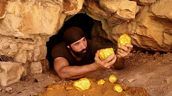 I Found a Gold Mine and Melted the Gold Using Primitive Methods.