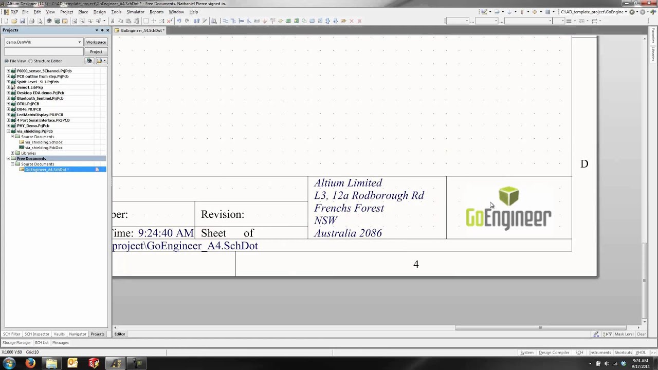 Altium Designer - Create a Custom Schematic Template - YouTube