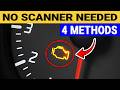 How to Turn Off Check Engine Light WITHOUT Scanner (4 FREE Methods That Actually Work!)