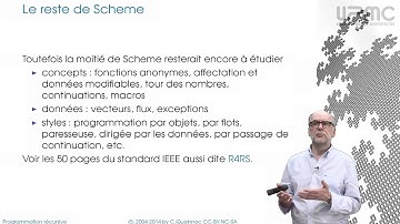 8/4b Caractéristiques principales de Scheme - MOOC Programmation récursive