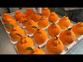 하루 20개 한정 판매! 진짜 한라봉 보다 더 진짜 같은 한라봉 무스케이크 Real orange shaped mousse cake making - Korean street food