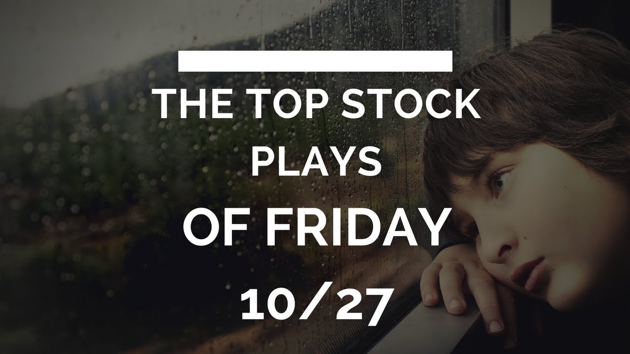 The Top Stock Plays of Friday 10/27 Chart Analysis - Day Trading Recap