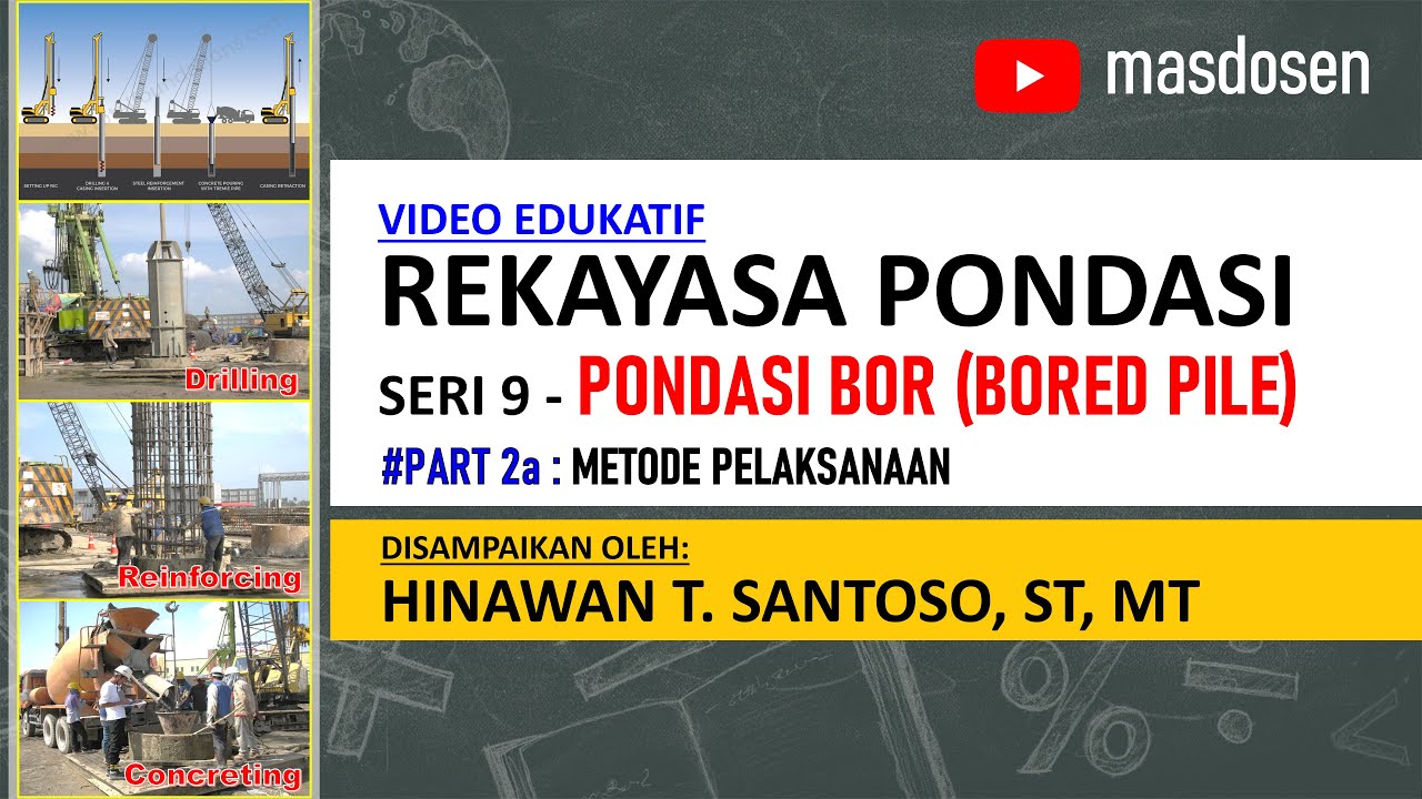 PONDASI BOR: part2a_Metode Pelaksanaan - Hinawan T. Santoso, ST, MT