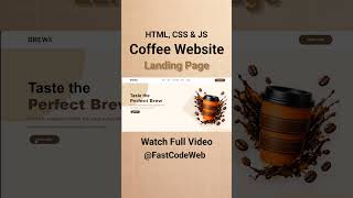 Build a Full Coffee Shop Website in React Js | Fast Code
