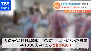 コロナ患者 入院4日間で自宅療養も可能に