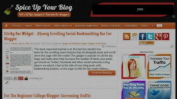 Sticky Bar - Fixed Slide Social Bookmark Bar For Blogger