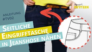 Seitliche Eingrifftasche An Jeanshose Selber Nähen Diy Anleitung