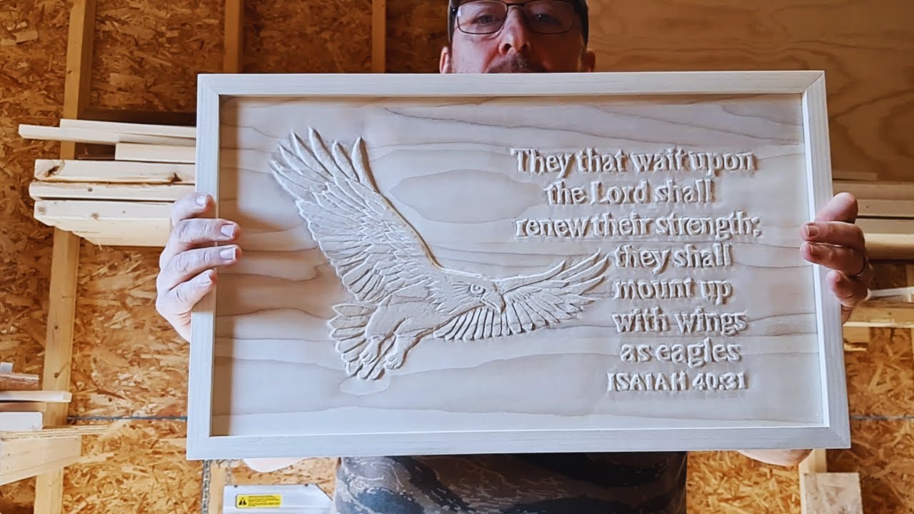 Bald Eagle Wall Art | Hand Carved Wood Timelapse with Isaiah 