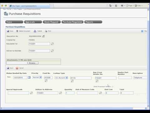 Nav Portal Purchase Req Tutorial