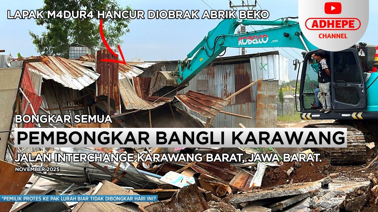 PENGGUSURAN BANGUNAN LIAR DI JALAN INTERCHANGE KARAWANG BARAT - 2025 