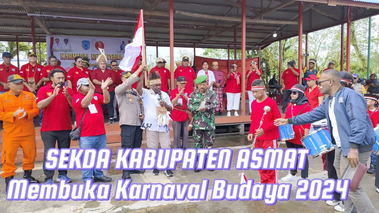 SEKDA KABUPATEN ASMAT Membuka Karnaval Budaya Tahun 2024