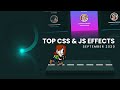 Top CSS & Javascript Animation & Hover Effects | September 2020