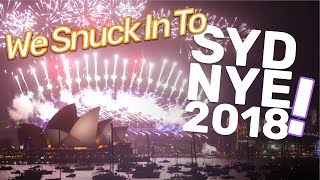 2018 Sydney NYE Fireworks: OMG we snuck in to the party next door HAHA