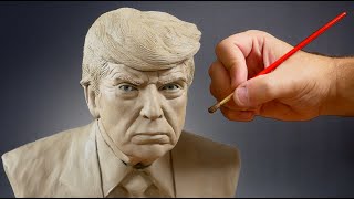 One Day Sculpt: Donald Trump's Mugshot - Timelapse