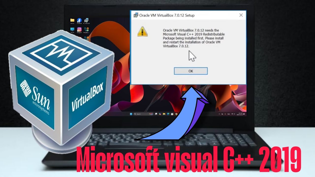 حل مشكلة virtual box Microsoft visual c++ 2019 - YouTube