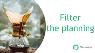 Filter the planning | Tutorial PlanningPME Web Access