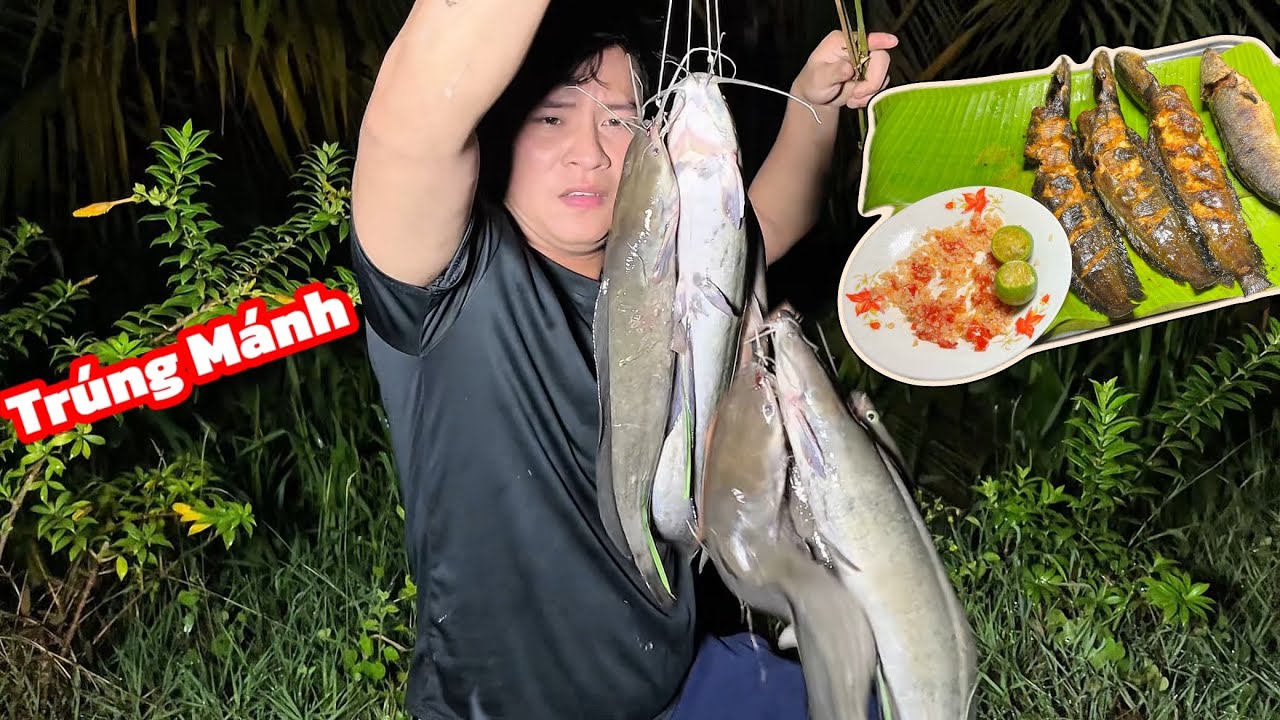 Khai Xuân Ku Đen Khai Trương Vô Mánh Cá Cấm Câu Bí Kiếp Làm Cá Trê Nướng Siêu Ngon #kuden #kudenday