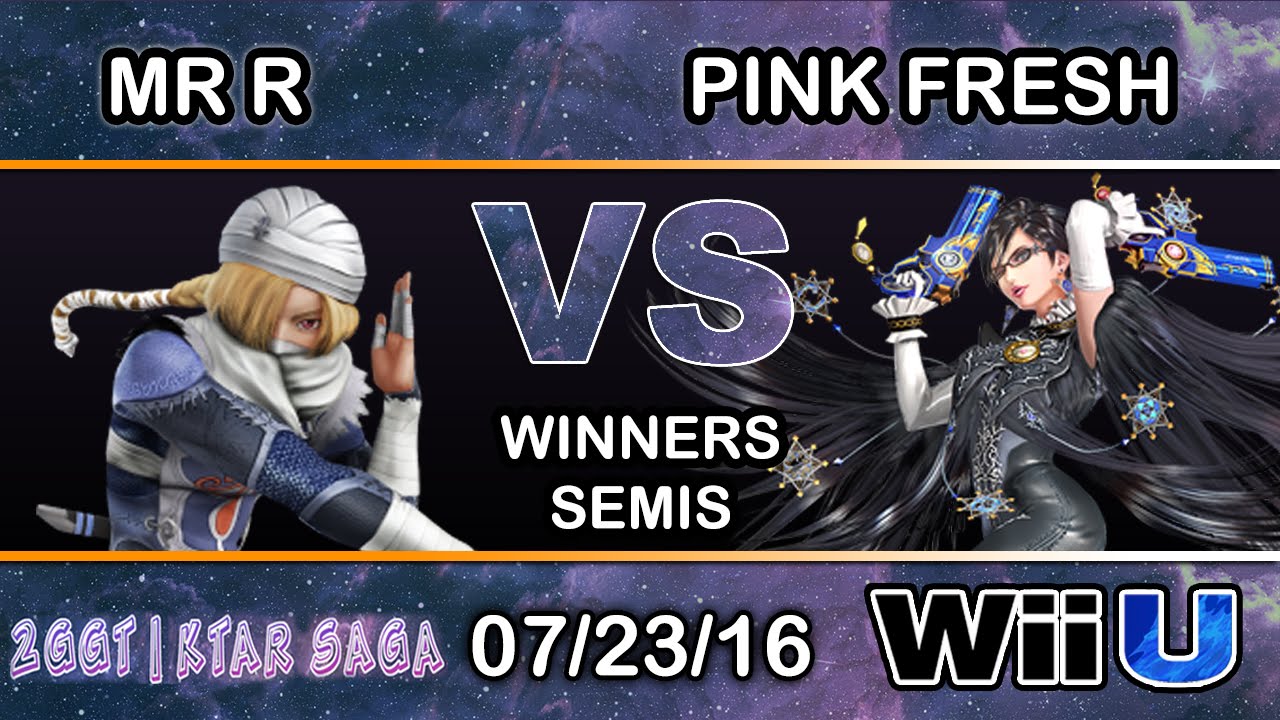 2GGT KTAR Saga Mr R Sheik Vs VGBC Pink Fresh Bayonetta Winners Semis Smash Wii U 