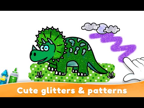 Toddler Coloring Book Glitter