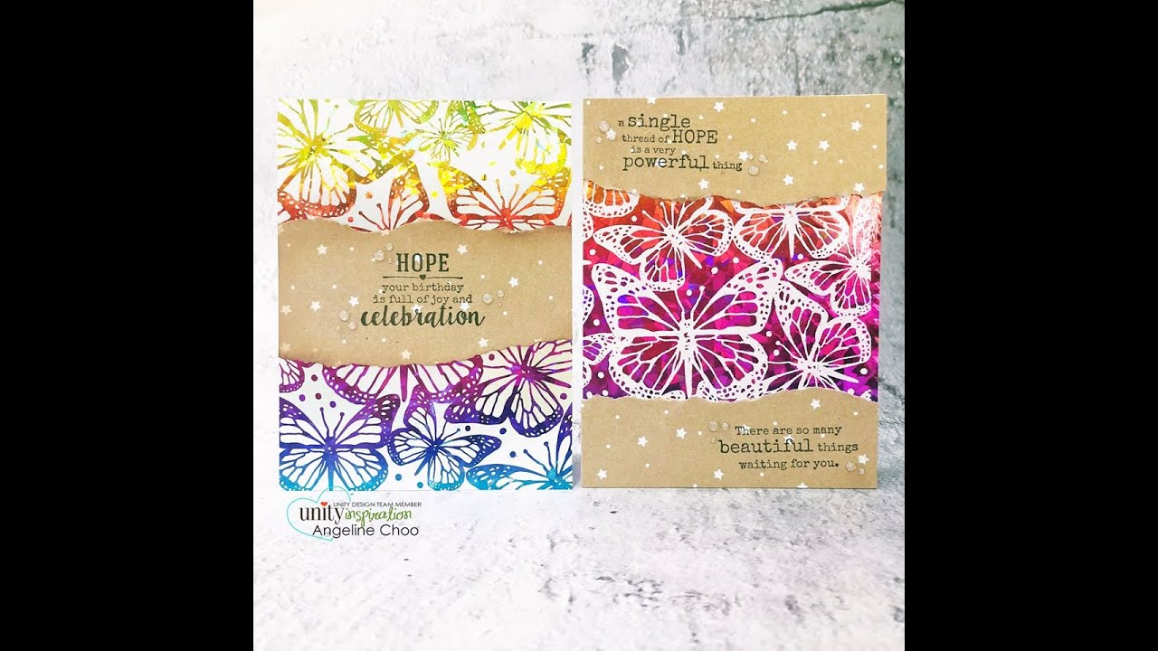 Unity Quick Tip: Foiled Rainbow Butterfly Card + How to use the Foil ...