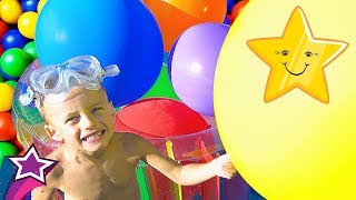 เรียนรู้สีกับลูกโป่งสุดหรูสนุกเกมพูล FUNNY CRAZY SPLASHES FALLS เพลงสำหรับเด็ก screenshot 3