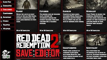*Update* Red Dead Redemption 2 Save Editor (Edit Head/Facial Hair, Challenges, & Weapons Swap)!!