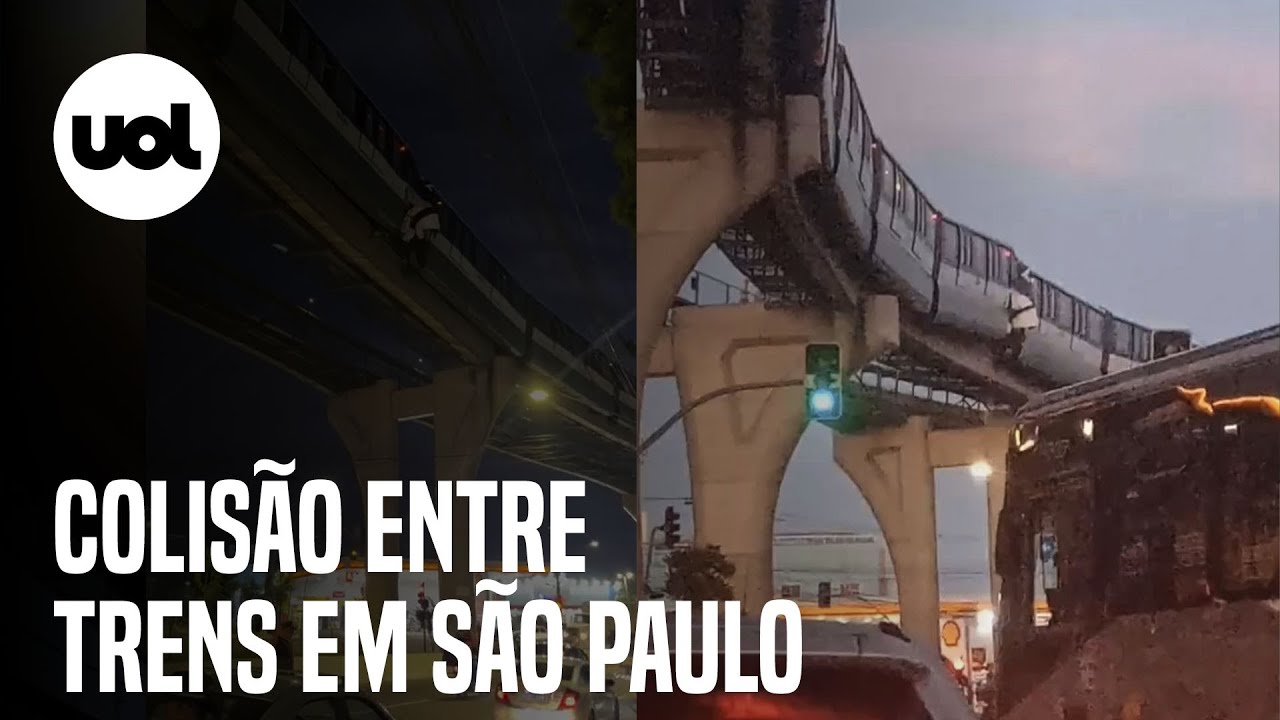 Colisão entre trens do monotrilho na Linha 15-Prata paralisa serviços da linha