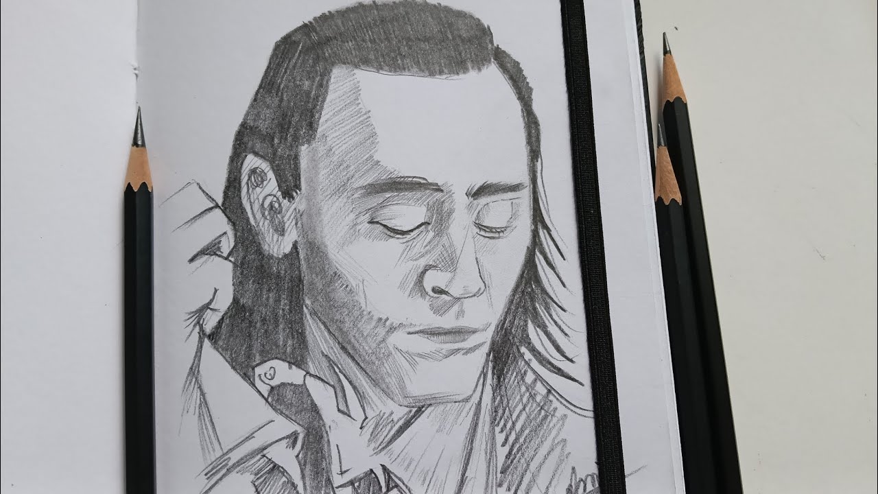How I Draw Faces: Loki Portrait Sketch | Easy Pencil Drawing Tutorial ...