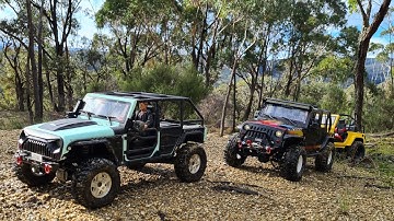 HPI VENTURE, ELEMENT ENDURO & GCM J2 skeleton RC JEEPS HIT THE TRAILS