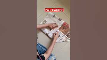 old newspaper dustbin| #easycraft #dustbin #crafts #shorts #papercraft #thehindu