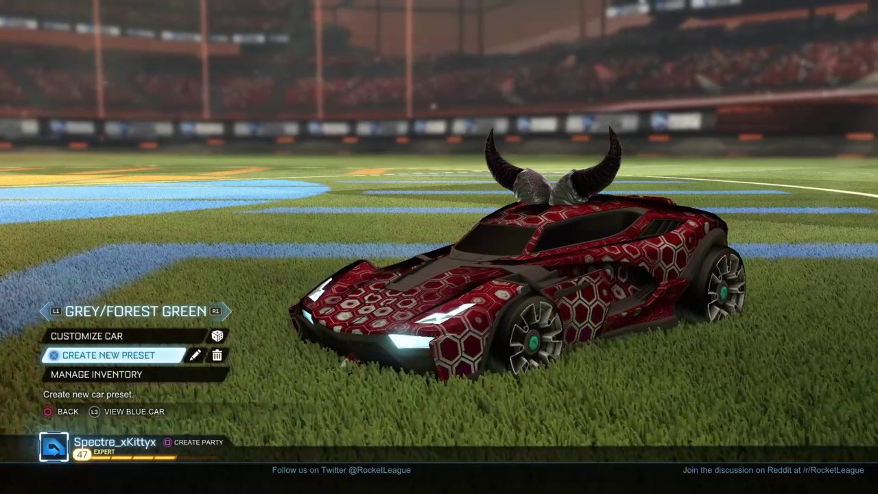 ROCKET LEAGUE FULL PAINTED DEVIL HORNS SHOWCASE YouTube