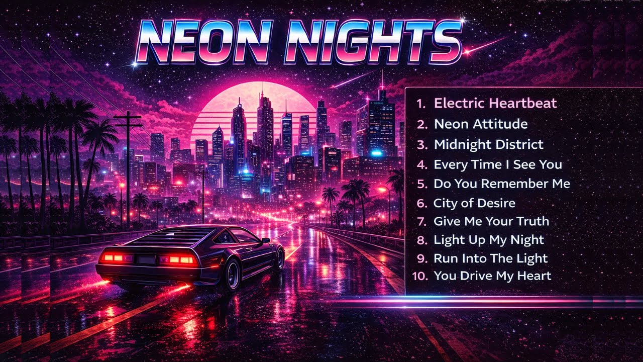 🎧 Neon Nights – Synthwave / 80s Retro Music Album / 