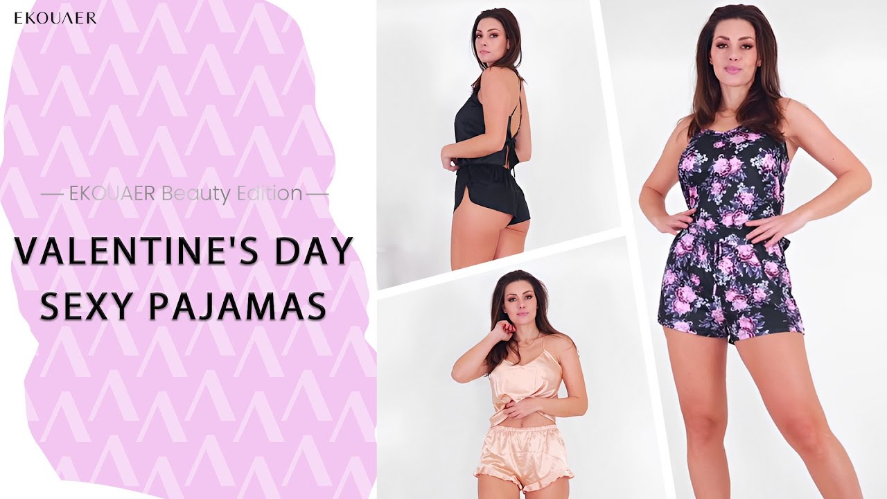 #valentinesdaygiftideas Sexy Pajamas Try on Haul | Ekouaer ft. Denice