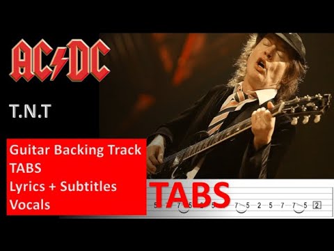 AC-DC - TNT - Guitar Backing Track + Tabs + Lyrics + Subtitles ...