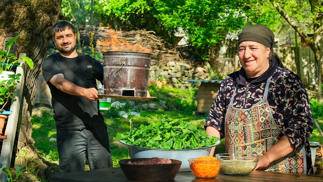 Warm Countryside Living: Authentic Azerbaijani Dishes Near the Mountains 🏔️🍲