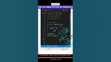 pass by value vs pass by reference in javascript #shorts