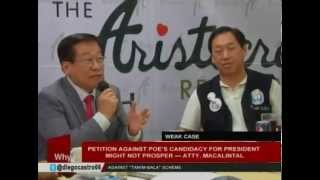 Peion Against Poes Candidacy For President Might Not Prosper Atty. Macalintal