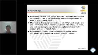 (1.5) Forcasting Load on Distribution Systems with Distributed Energy Resources