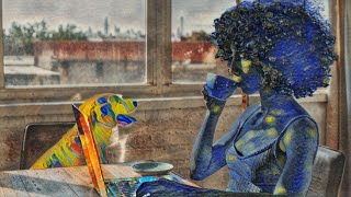 Lonely Cafe | Jazzy and Chill Lofi Hip Hop Mix | AI generated art