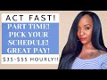 👀 $35-$55 HOURLY FLEXIBLE PART TIME WORK FROM HOME JOB! QUICK APPLICATION!