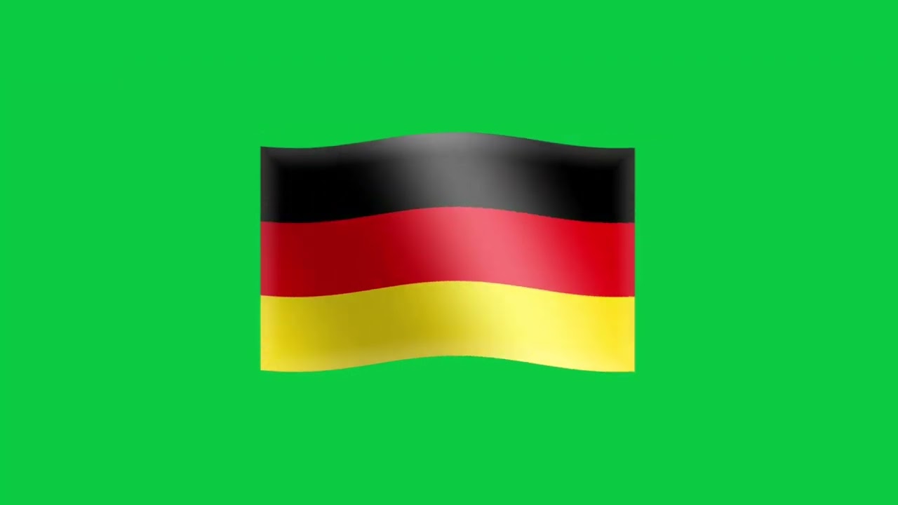 Germany Flag Emoji Animated - Green Screen | 1080p 60 FPS