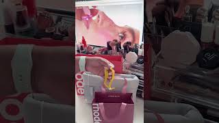 NYC RHODE POP OUT SHOP HAUL 🚕💄💝 #nyc #rhodeskin #youtubeshorts #unboxing