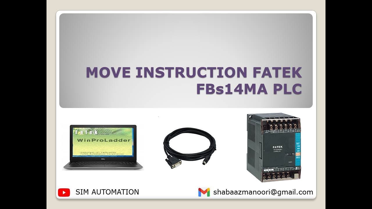 Lesson 8:  FATEK MOVE Instruction Explained WinProLadder Tutorial for Beginners by 