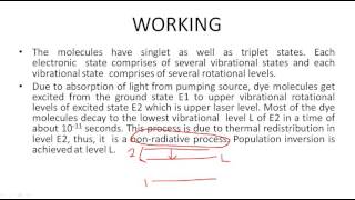 Construction and working of Dye Laser