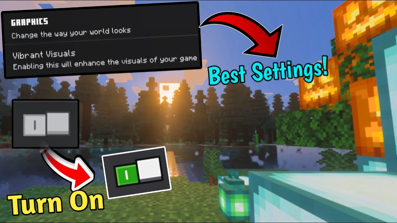 The BEST Settings For VIBRANT VISUALS For Minecraft Pocket Edition ...